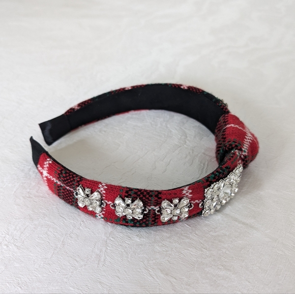 Tahari | Christmas Plaid Knot Headband - Picture 3 of 4